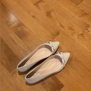 Kate Spade Cream Flats Slip-On Loafers
